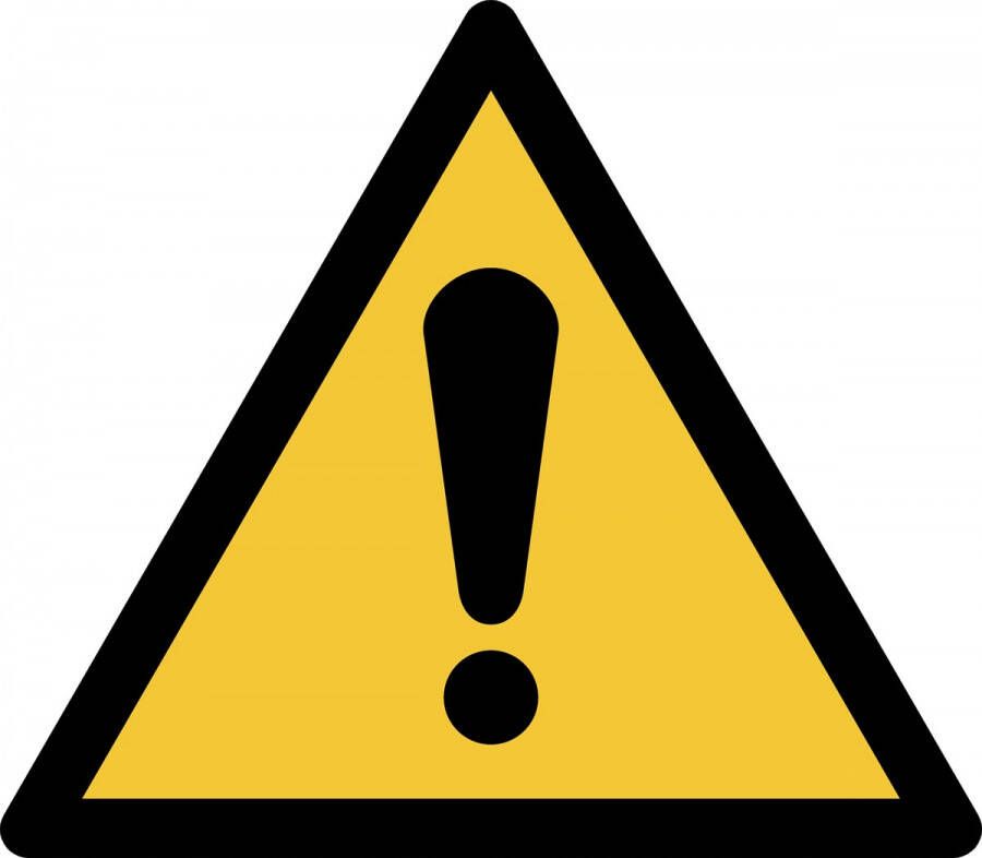 Tarifold waarschuwingsbord uit PP algemene waarschuwing ft 20 x 17 6 cm