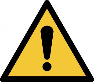 Tarifold waarschuwingsbord uit PP algemene waarschuwing ft 20 x 17 6 cm