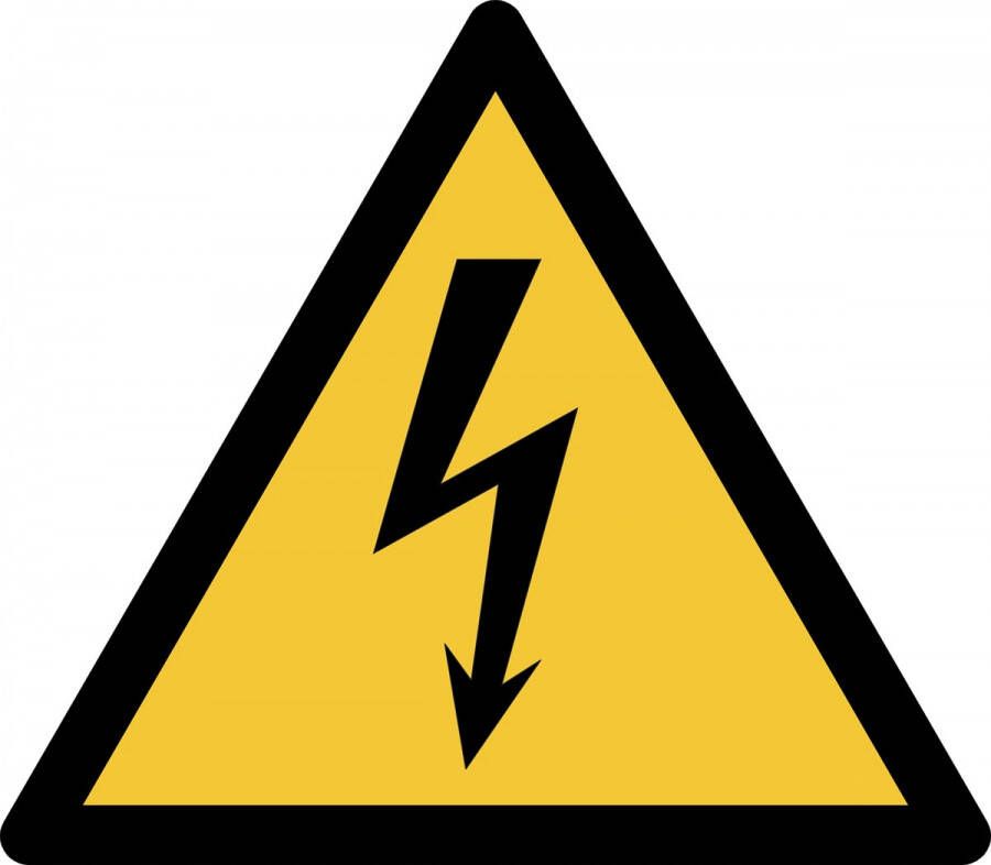 tarifold waarschuwingsbord uit PP gevaarlijke elektrische spanning ft 20 x 17 6 cm