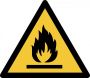 Tarifold waarschuwingsbord uit PP ontvlambare stoffen ft 20 x 17 6 cm - Thumbnail 1