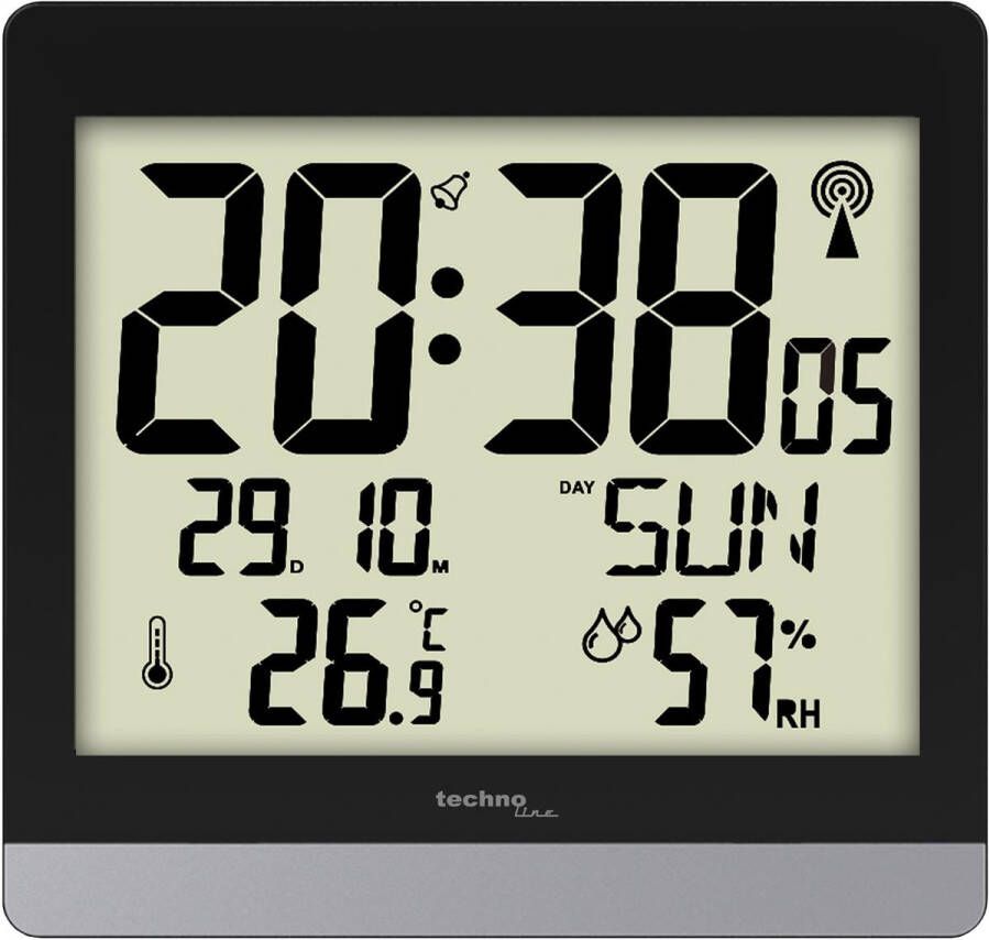 Technoline klok WS 8014 digitaal radiogestuurd ft 20 x 2 9 x 18 9 cm