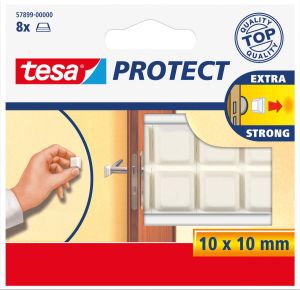 Tesa beschermblokjes vierkant ft 10 x 10 mm wit pak van 8 stuks