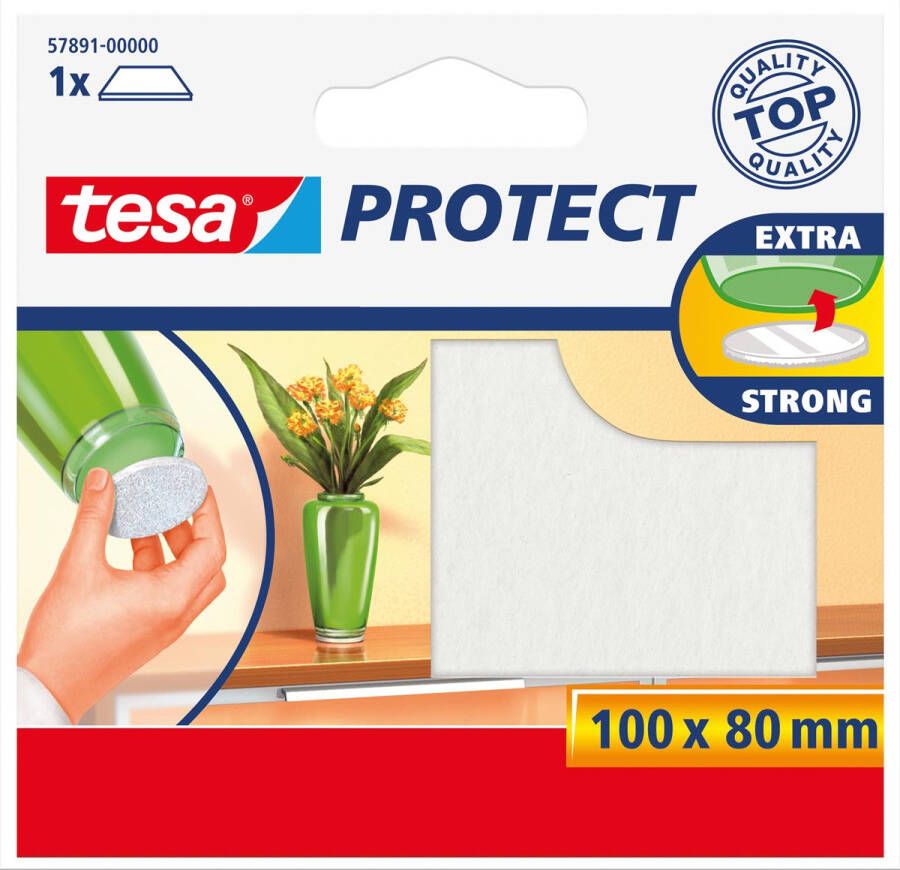 Tesa Beschermvilt Â Protect anti-kras 80mmx100mm wit