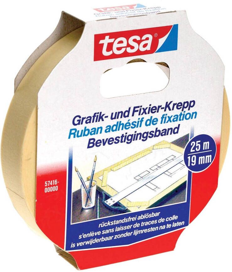 Tesa bevestigingsplakband ft 19 mm x 25 m