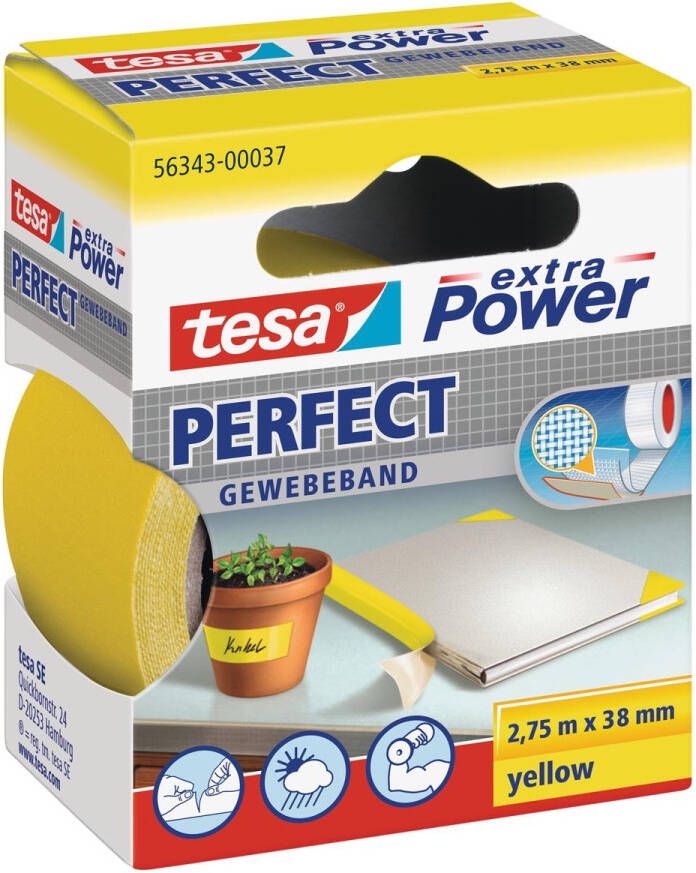 Tesa extra Power Pefect ft 38 mm x 2 75 m geel