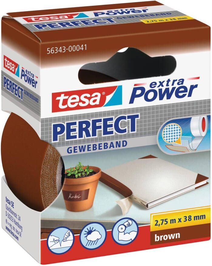 Tesa extra Power Perfect ft 38 mm x 2 75 m bruin