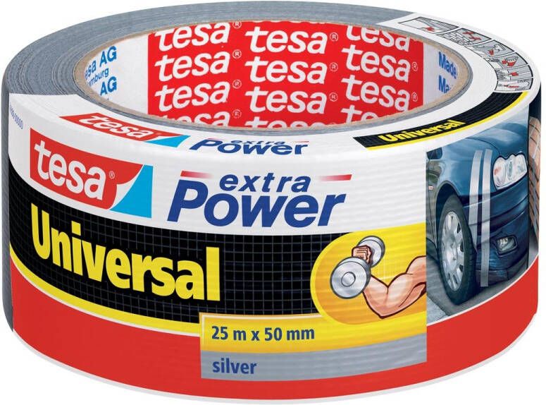 Tesa Duct tape extra Power Universal 25mx50mm grijs