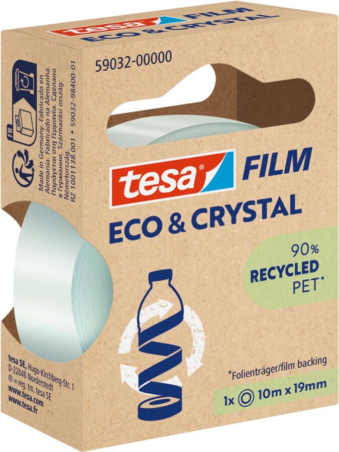 Tesa Plakband eco&crystal 59032 19mmx10m transparant blister