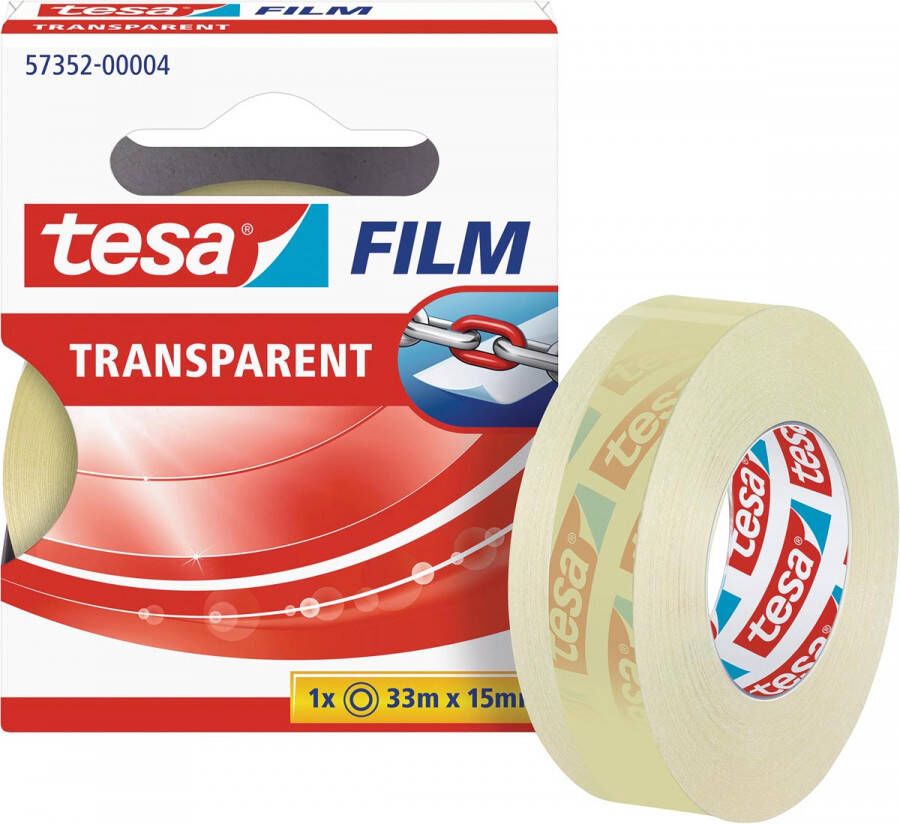 Tesa Plakband filmÂ 33mx15mm Transparant in doosje