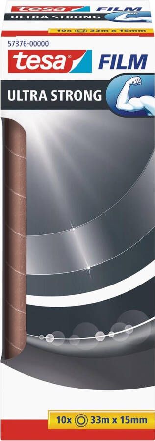 Tesa film Ultra-Strong ft 33 m x 15 mm toren van 10 rolletjes