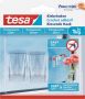 Tesa Klevende haak voor Transparant en Glas draagvermogen 1 kg blister van 2 stuks - Thumbnail 1