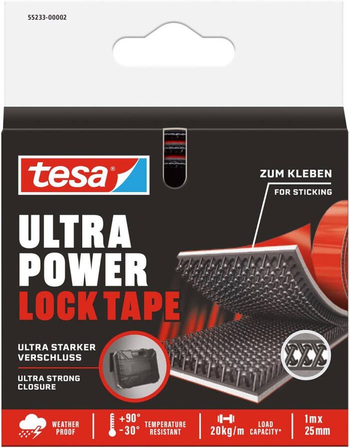 Tesa Lock tape Ultra power ft 25 mm x 1 m blister van 1 stuk