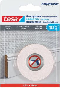 Tesa Powerbond montagetape Gevoelige Oppervlakken 19 mm x 1 5 m