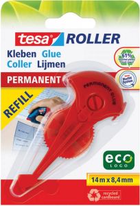 Tesa Roller navulling lijmroller permanent ecoLogo ft 8 4 mm x 14 m op blister