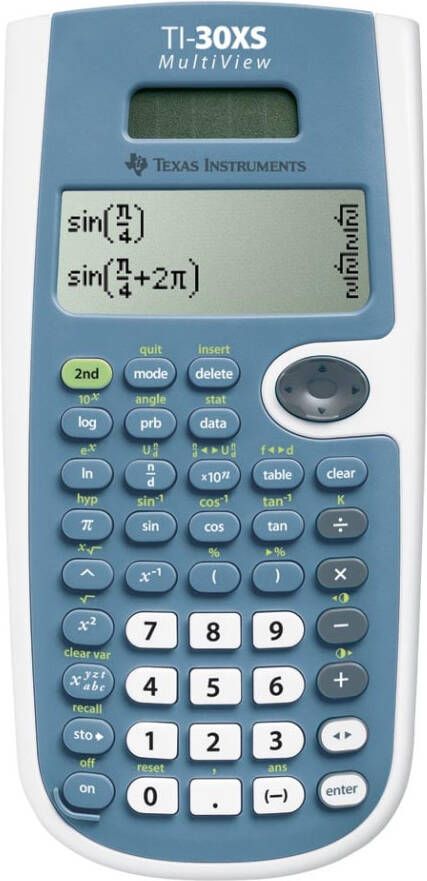Texas Instruments Texas wetenschappelijke rekenmachine TI-30XS Multiview werkt op zonnecellen en batterijen