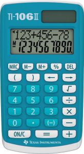 Texas Instruments Rekenmachine 106 Ii 8 9 X 18 X 2 Cm Blauw wit