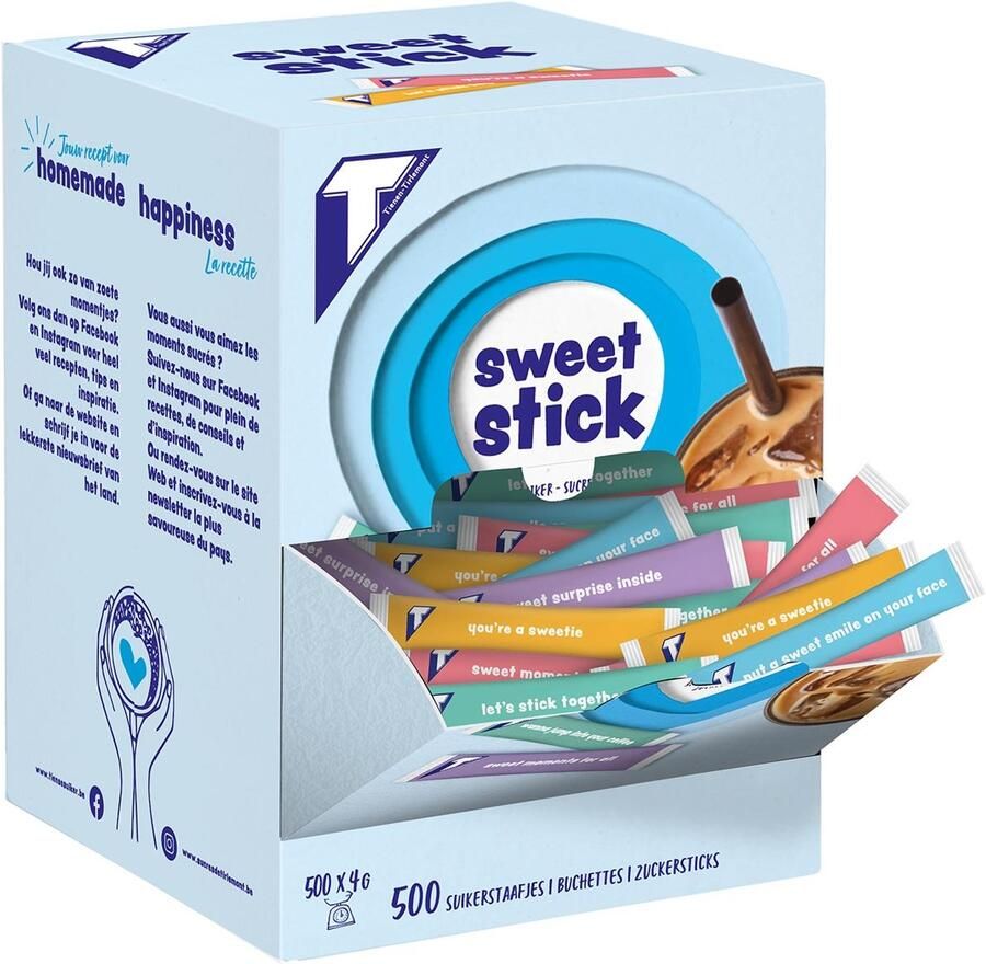 Tienen suikersticks 4 g doos van 500 stuks