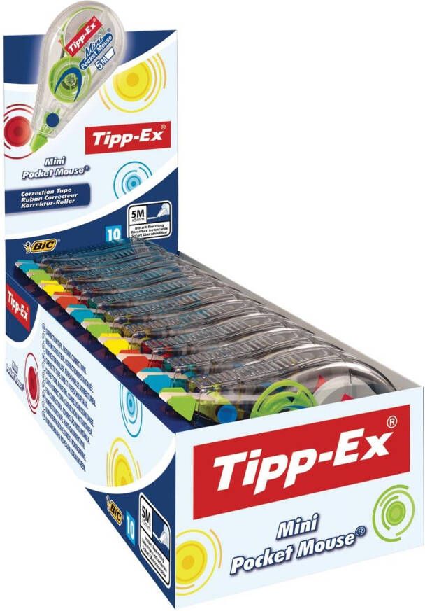 Tipp-ex Tipp ex correctieroller mini pocket mouse fashion doos met 10 stuks