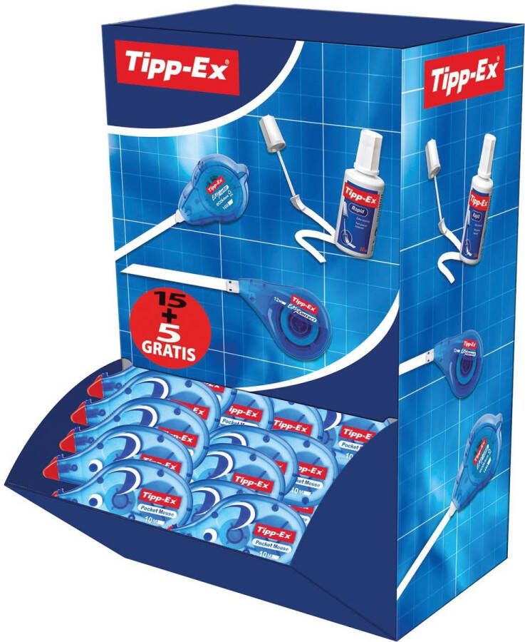 Tipp-ex Correctieroller pocket mouse 4.2mmx10m valuepack Ã  15 5 gratis