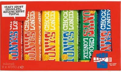 Tony's Chocolonely 6 smaken chocoladerepen chocolade 47 50 gram