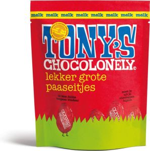 Tony's Chocolonely Chocolade Tonys Chocolonely paaseitjes melk 180 gram 1 zak