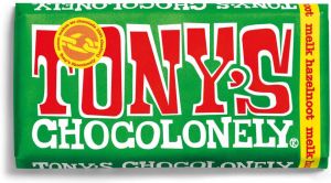Tony's Chocolonely Chocolade reep 180gr melk hazelnoot