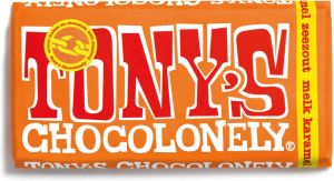 Tony&apos;s Chocolonely chocoladereep 180g karamel zeezout