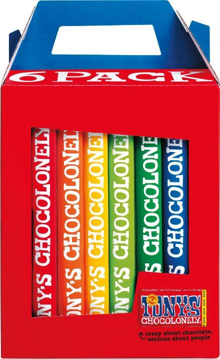 Goedkope Tony's Chocolonely Bestellen Chocolade Tony's Chocolonely Rainbowpack Classic 6 repenÃƒÆ 180gr