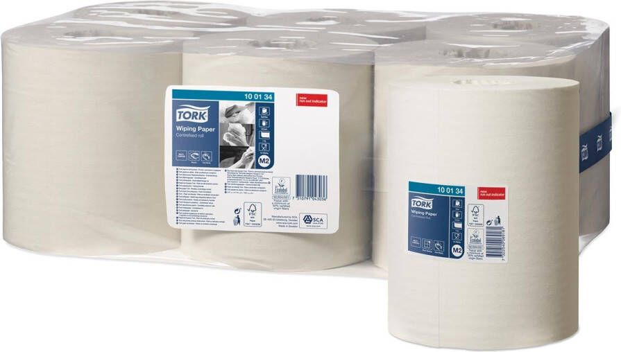 Tork poetspapier Centerfeed 1-laags systeem M2 pak van 6 rollen