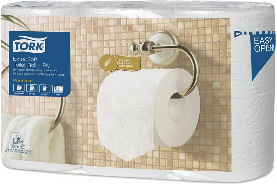 Tork toiletpapier Conventional 4-laags systeem T4 pak van 6 rollen