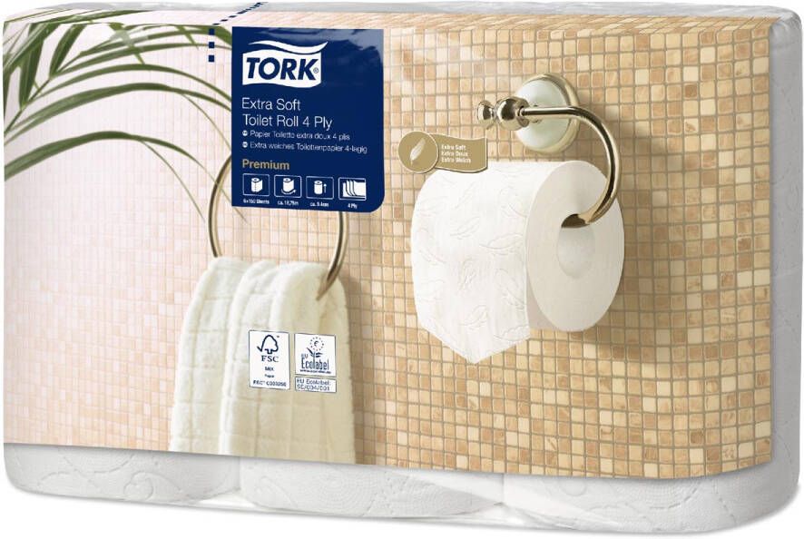 Tork toiletpapier Extra Soft 4-laags systeem T4 pak van 6 rollen