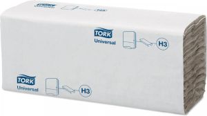 Tork Universal papieren handdoeken 1-laags 192 vellen systeem H3 wit pak van 24 stuks