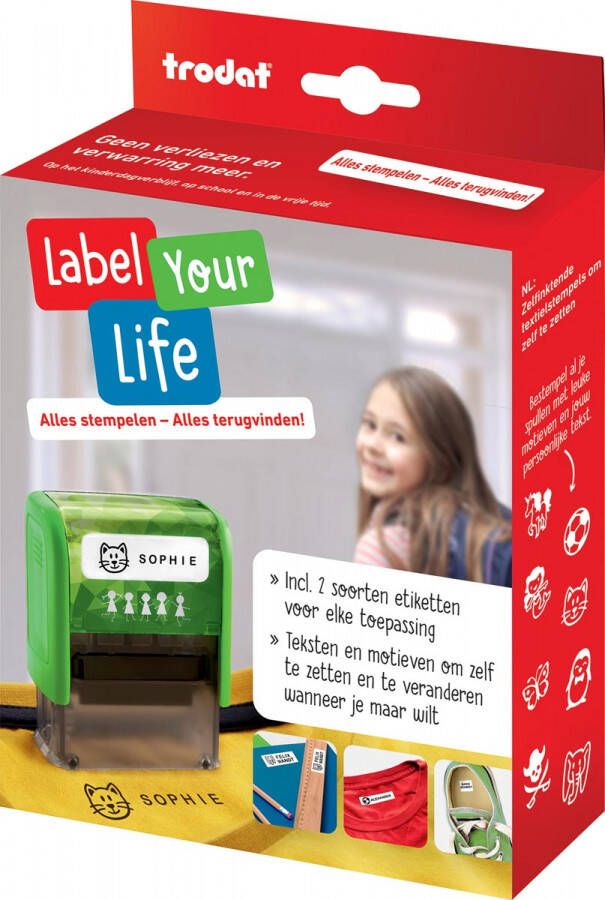 Trodat Label Your Life textiel-stempel Nederlands