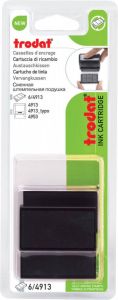 Trodat vervangkussen zwart voor stempel 4810 4910 blister met 2 stuks