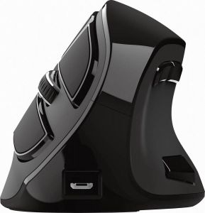 Trust oplaadbare draadloze ergonomische muis Voxx zwart