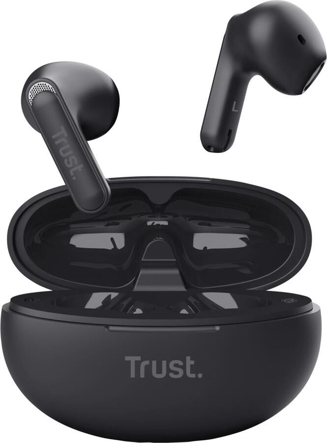 Trust Yavi Bluetooth draadloze oortjes noice cancelling earphones zwart