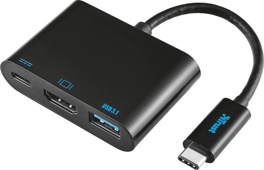 Trust USB C Multiport Adapter 3 poorten USB 3.1 HDMI en USB C
