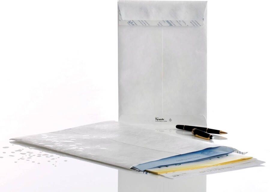 Tyvek Envelop akte C4 229x324mm 54gr wit doosà 100 stuks