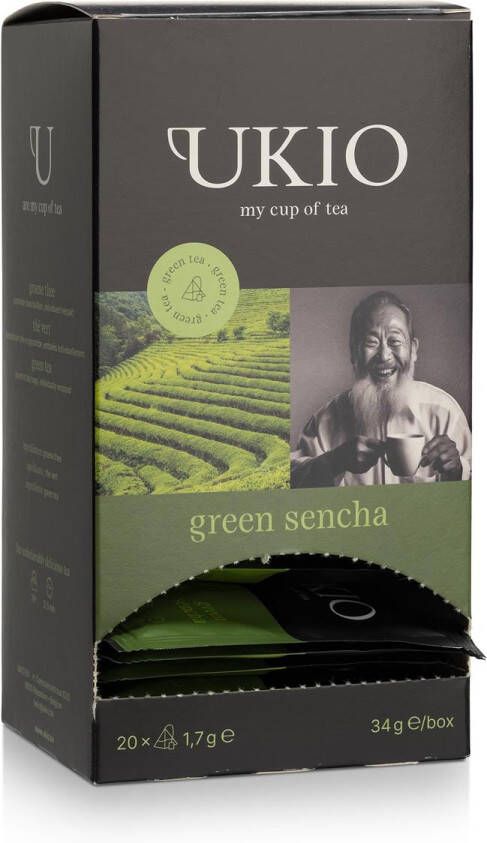 Ukio groene thee Sencha individueel verpakt pak van 20 stuks