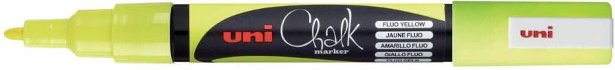 Uni-Ball Krijtmarker Uni ball fluo geel ronde punt van 0 9 1 3 mm
