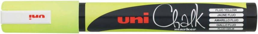 Uni-Ball Krijtmarker Uni ball fluo geel ronde punt van 1 8 2 5 mm