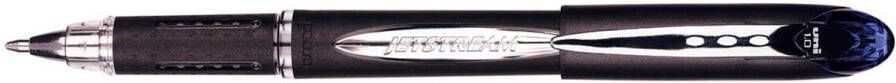 Uni-Ball Uni ball roller Jetstream blauw schrijfbreedte 0 45 mm medium schrift schrijfpunt 1 mm zwarte rubb...