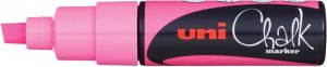 Uni-Ball Krijtmarker Uni ball fluo roze beitelvormige punt van 8 mm