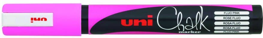 Uni-ball Krijtmarker fluo roze ronde punt van 1 8 2 5 mm