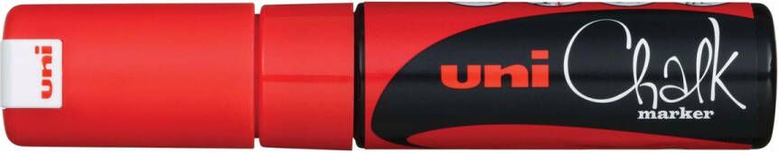 Uni-ball Uni ball Krijtmarker rood beitelvormige punt van 8 mm