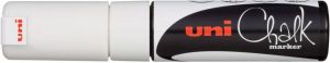 Uni-Ball Krijtmarker Uni ball wit beitelvormige punt van 8 mm