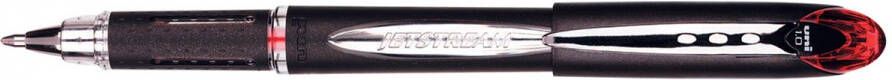 Uni-ball roller Jetstream rood schrijfbreedte 0 45 mm medium schrift schrijfpunt 1 mm zwarte rubbe...