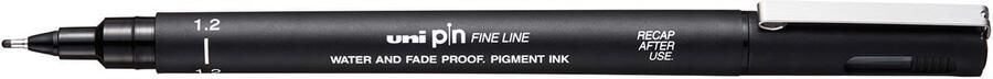 Uni-ball Uni Pin fineliner ronde punt 1 2 mm zwart