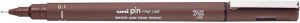Uni-ball Uni Pin fineliner 0 1 mm ronde punt sepia
