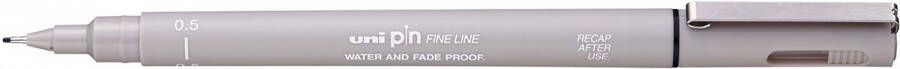 Uni-ball Uni Pin fineliner 0 5 mm ronde punt lichtgrijs